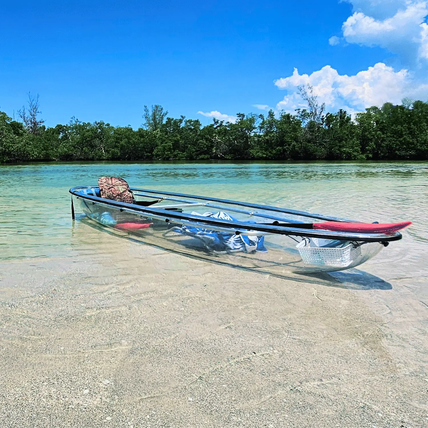 Clear kayak tour through Emerson Point Preserve mangroves in Bradenton, Florida